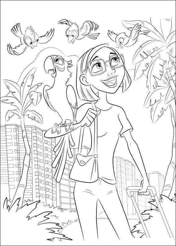 coloriage linda et blu decouvrent rio de janeiro